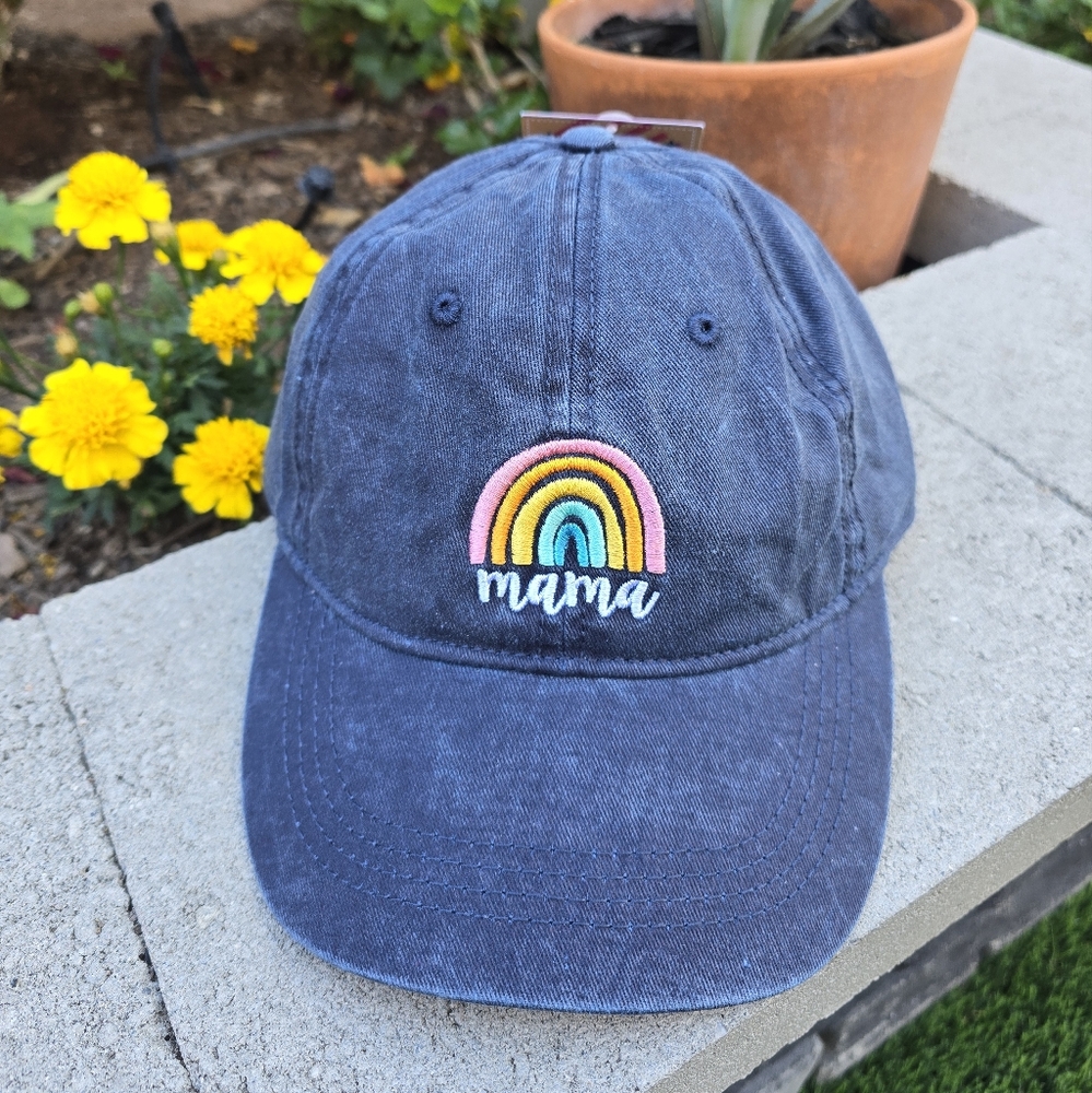 Boho rainbow Mama hat